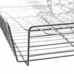 Grilio grotelės mėsai, žuviai, daržovėms kepti, uždaras krepšelis, plieninės grilio grotelės