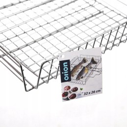 Grilio grotelės mėsai, žuviai, daržovėms kepti, uždaras krepšelis, plieninės grilio grotelės