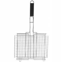 Grilio grotelės mėsai, žuviai, daržovėms kepti, uždaras krepšelis, plieninės grilio grotelės