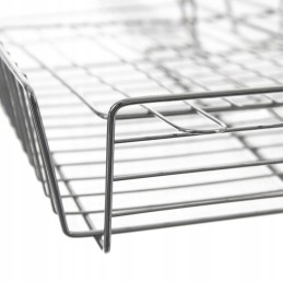 Grilio grotelės mėsai, žuviai, daržovėms kepti, uždaras krepšelis, plieninės grilio grotelės