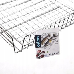 Grilio grotelės mėsai, žuviai, daržovėms kepti, uždaras krepšelis, plieninės grilio grotelės