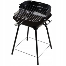 Sodo anglies kepsninė, reguliuojama, chromuota, kvadratinės nerūdijančio plieno grotelės