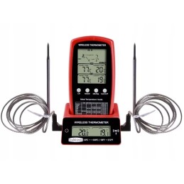 Belaidis✅dvigubas✅termometras su signalizacija ir įkišamais zondais. modelis: th-102