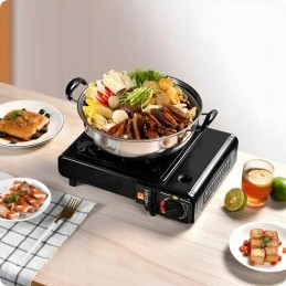 Mažas dujinis grilis, nešiojamas turistinis sodo dangtis, 2 x nemokamos dujos