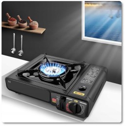 Mažas dujinis grilis, nešiojamas turistinis sodo dangtis, 2 x nemokamos dujos