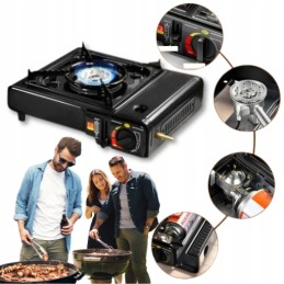 Mažas dujinis grilis, nešiojamas turistinis sodo dangtis, 2 x nemokamos dujos