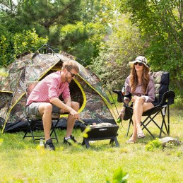 Turistinio sodo anglių grilis, nešiojamas, sulankstomas, kempingas