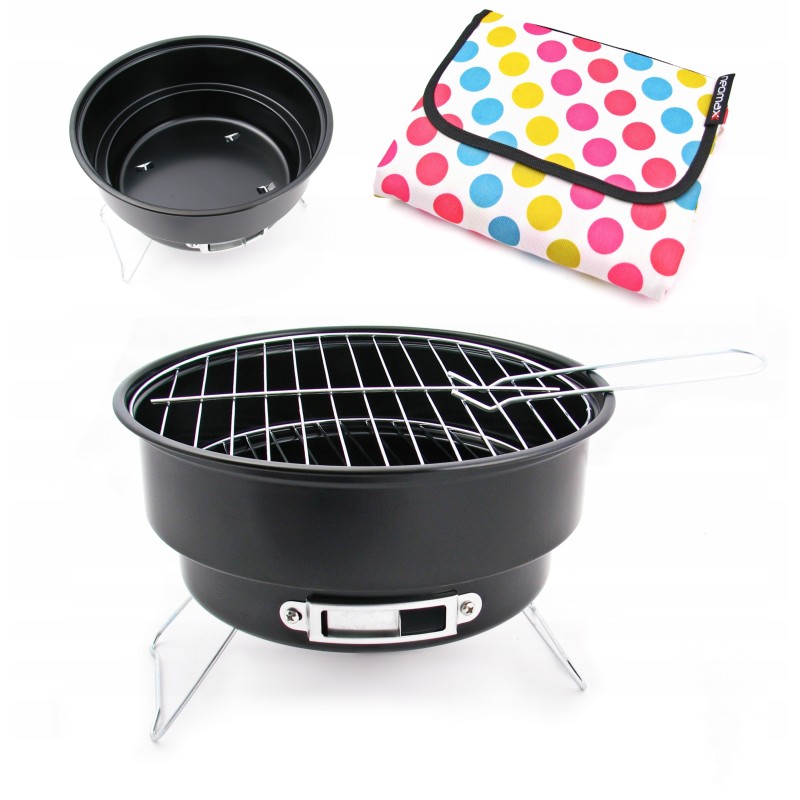 Turistinė anglių kepsninė - nešiojama + iškylos kilimėlis