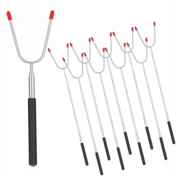 Grilio lazdelė, dešros šakutė, teleskopinis rinkinys, 10 vnt.