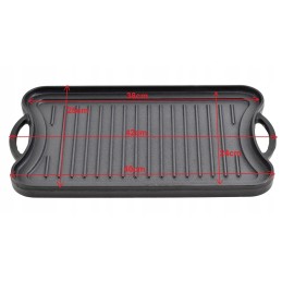 Cast iron double-sided grill plate 42x26cm kl1100