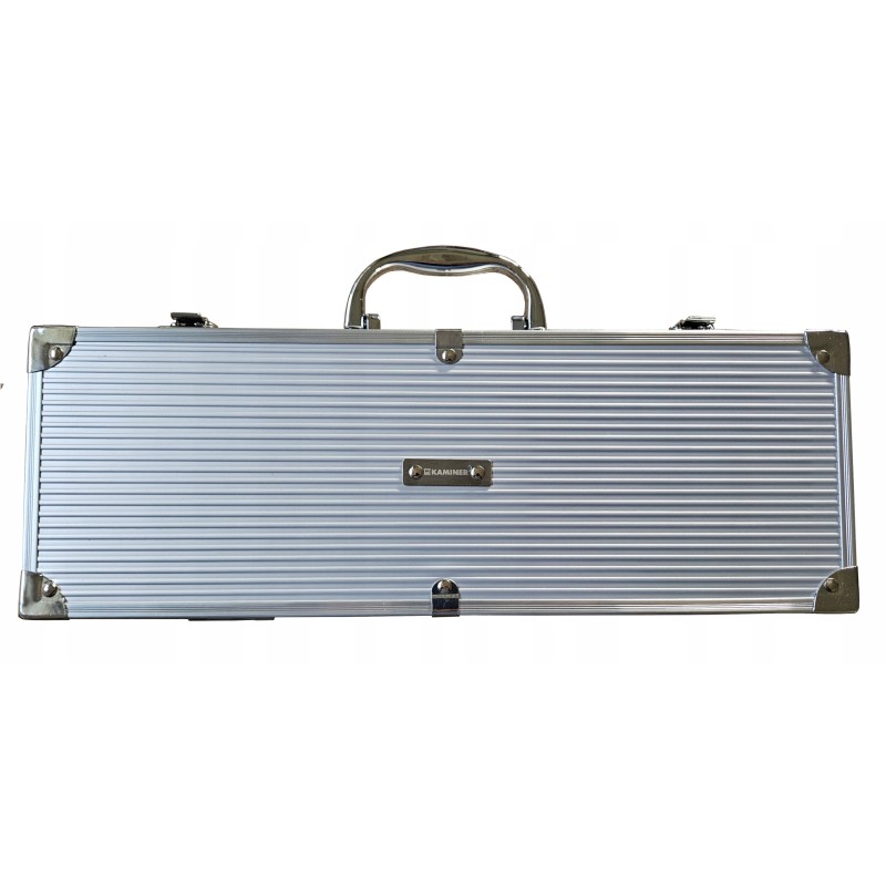 BBQ stalo įrankių aksesuarai, 5 dalių rinkinys tvirtame lagamine