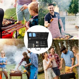 Plieninis grilio rinkinys, 8in1 cuisinart® grilio valymo priedai