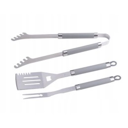 Grilio priedų rinkinys, 3vnt guminės rankenos