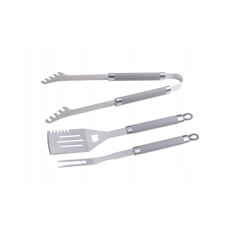 Grilio priedų rinkinys, 3vnt guminės rankenos