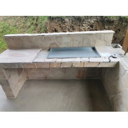 Židinys - peleninė kepsninei statyti 80x40cm