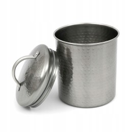 Sidabrinės pilkos spalvos sausainių indelis, 17 cm