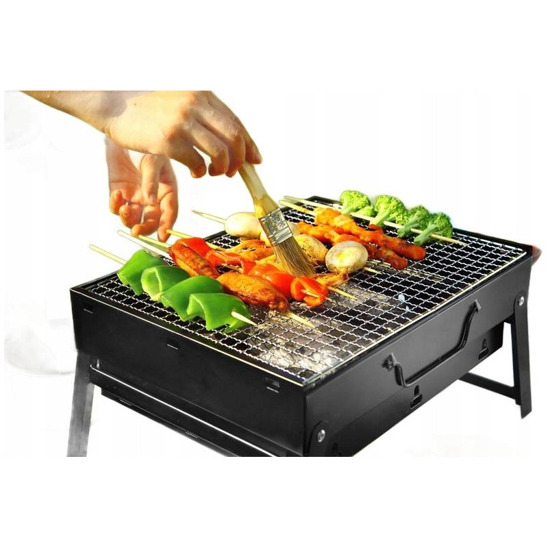 Sulankstomas grilis, nešiojamas nešiojamas lagaminas, kepsninė su anglimi, kempingas