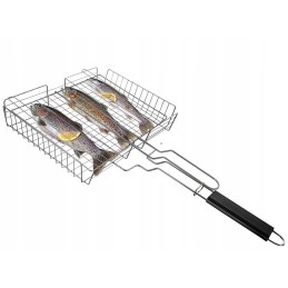 Grilio grotelės mėsai, žuviai, daržovėms kepti, uždaros, 32x26cm