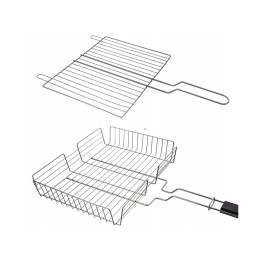 Grilio grotelės mėsai, žuviai, daržovėms kepti, uždaros, 32x26cm