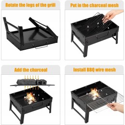 Uten nešiojamos nerūdijančio plieno sulankstomos kepsninės