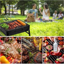 Uten nešiojamos nerūdijančio plieno sulankstomos kepsninės