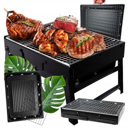 nešiojamas sulankstomas anglinis turistinis grilis su sodo lagaminu