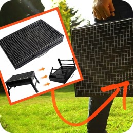 nešiojamas sulankstomas anglinis turistinis grilis su sodo lagaminu