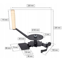 Ritė, švaistiklis, švaistiklis grilio grotelių reguliavimui