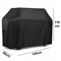Didelis dangtelis sodo griliui, tvirtas, atsparus grilis, 118x145x60 cm