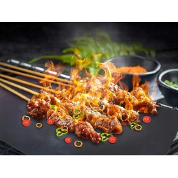 5x Teflon grilio kilimėlis grilio kepimo skardos BBQ rinkinys 50x40