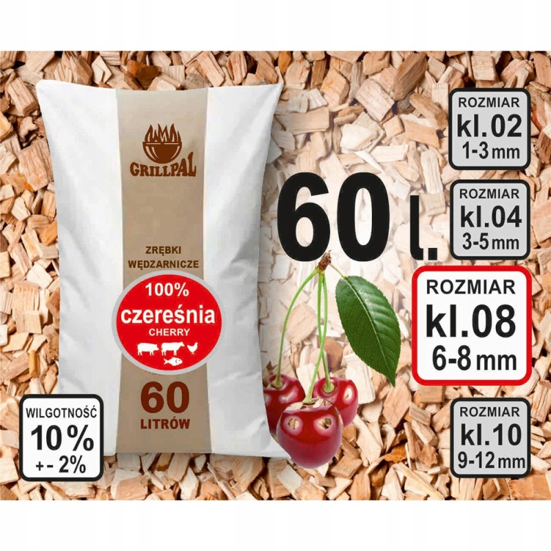 Rūkymo kotletai, vyšnia, 08 klasė, 60l, grilis