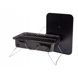 Nešiojami juodo plieno griliai su 3 dalių kepsninės indais