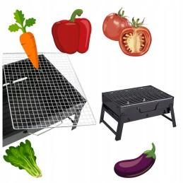 Turistinis grilis su anglimis, nešiojamas lagaminas, grotelės