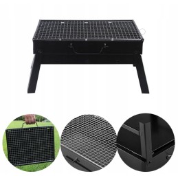 Didelė sulankstoma medžio anglis turistinė kepsninė