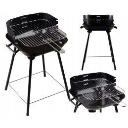 Sodo kepsninė su anglimis su reguliuojamomis nešiojamomis grotelėmis