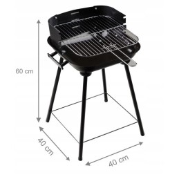 Sodo kepsninė su anglimis su reguliuojamomis nešiojamomis grotelėmis