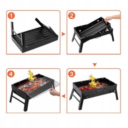 Turistinis grilis nešiojamas sulankstomas lagaminas anglies kempingo kepsninė