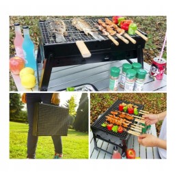 Turistinis grilis nešiojamas sulankstomas lagaminas anglies kempingo kepsninė