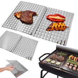 Perforuota grilio plokštė, plieninės grotelės, nerūdijantis plienas, BBQ
