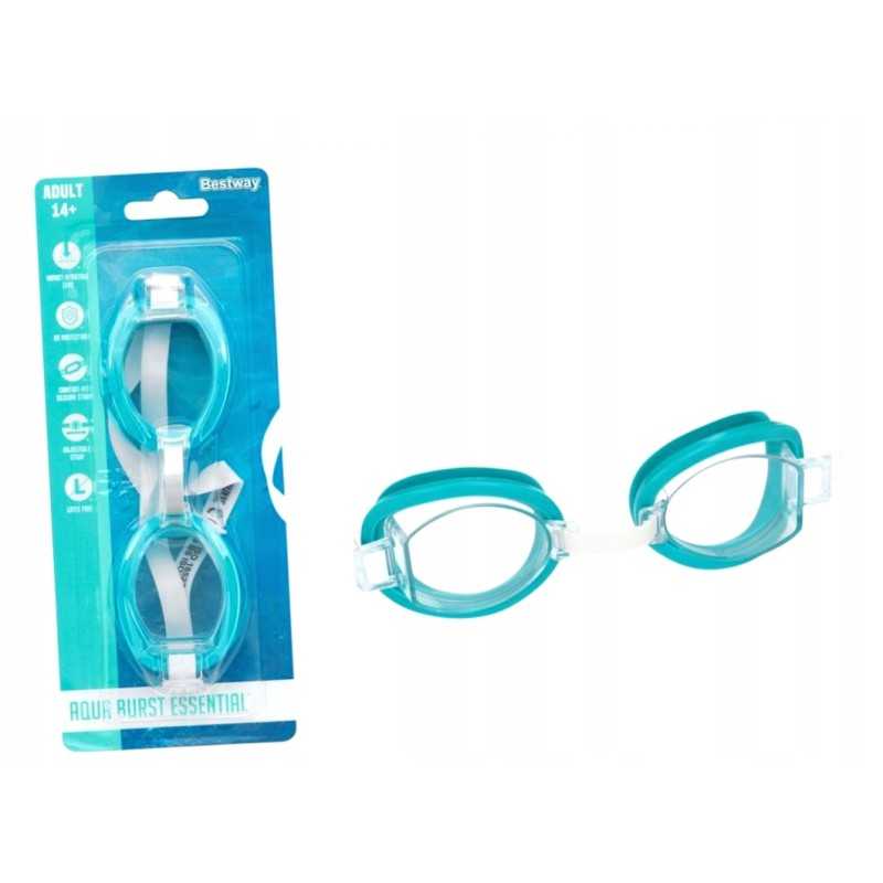 Mėlyni plaukimo akiniai