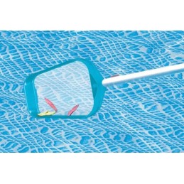 Mėlynos ir baltos spalvos baseino valymo tinklas