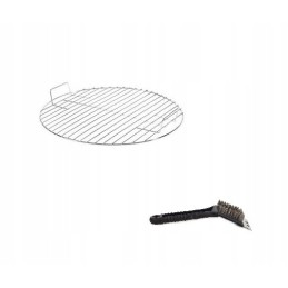 Grilio grotelės grilis sr 42cm naujas chromo rankenėlių šepetys