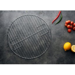 Grilio grotelės grilis sr 42cm naujas chromo rankenėlių šepetys