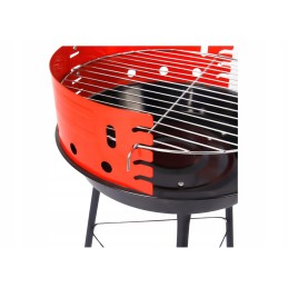 Sulankstomas, turistinis, metalinis sodo grilis su anglimis, arklidė, didelės grotelės