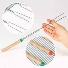 8 teleskopinių grilio iešmelių rinkinys šakutės + maišelis