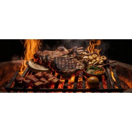 Grotelės, tinklelis, uždaros grotelės griliui, griliui, kepimui, - metaltex