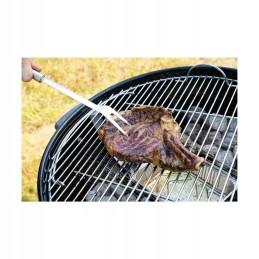 Grilio stalo įrankių rinkinys: žnyplės + mentelė + natūralus šepetys