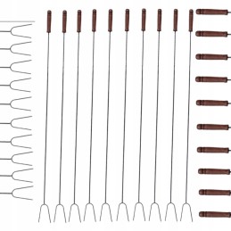 Šakės laužui, pagaliukai laužui, bbq grilis, dešrelės, 10 vnt