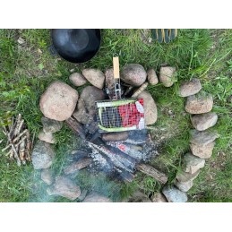 Metal grill basket 32x49 cm