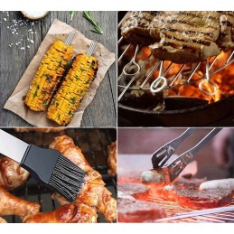 Grilio rinkinys, priedai, bbq grilio įrankiai, 5 in 1, 4 kilimėliai